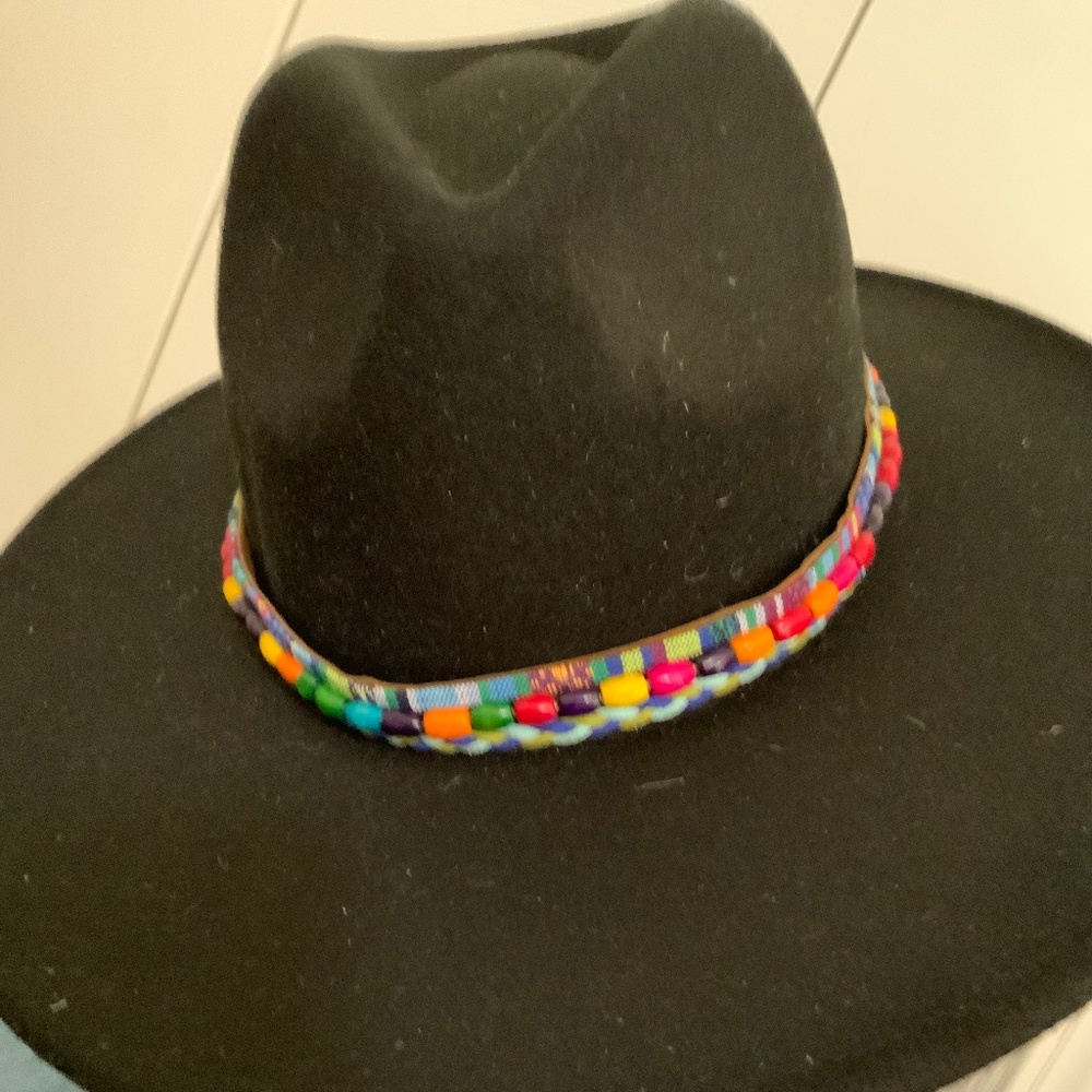 Hat band on multi color bead band